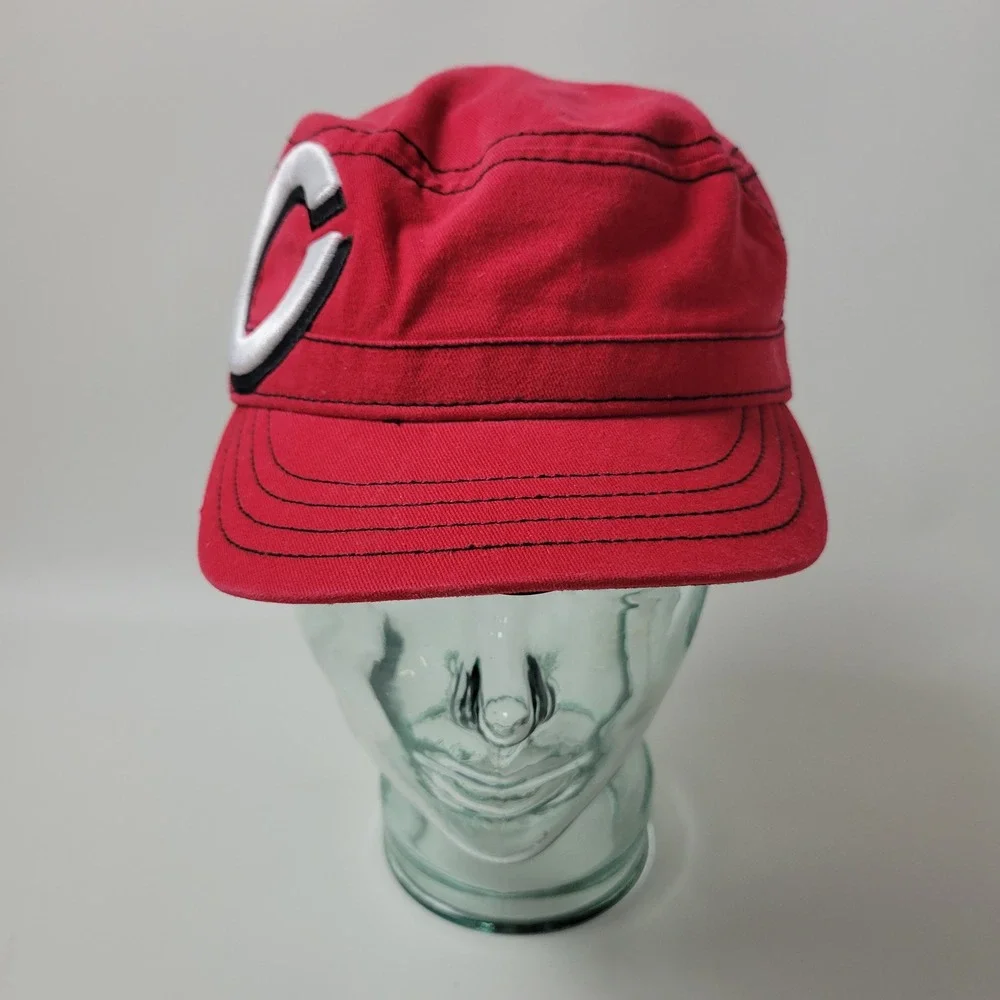 New Era Cincinnati Reds Women Red Cotton Cadet Military Hat Adjustable MLB Cap
